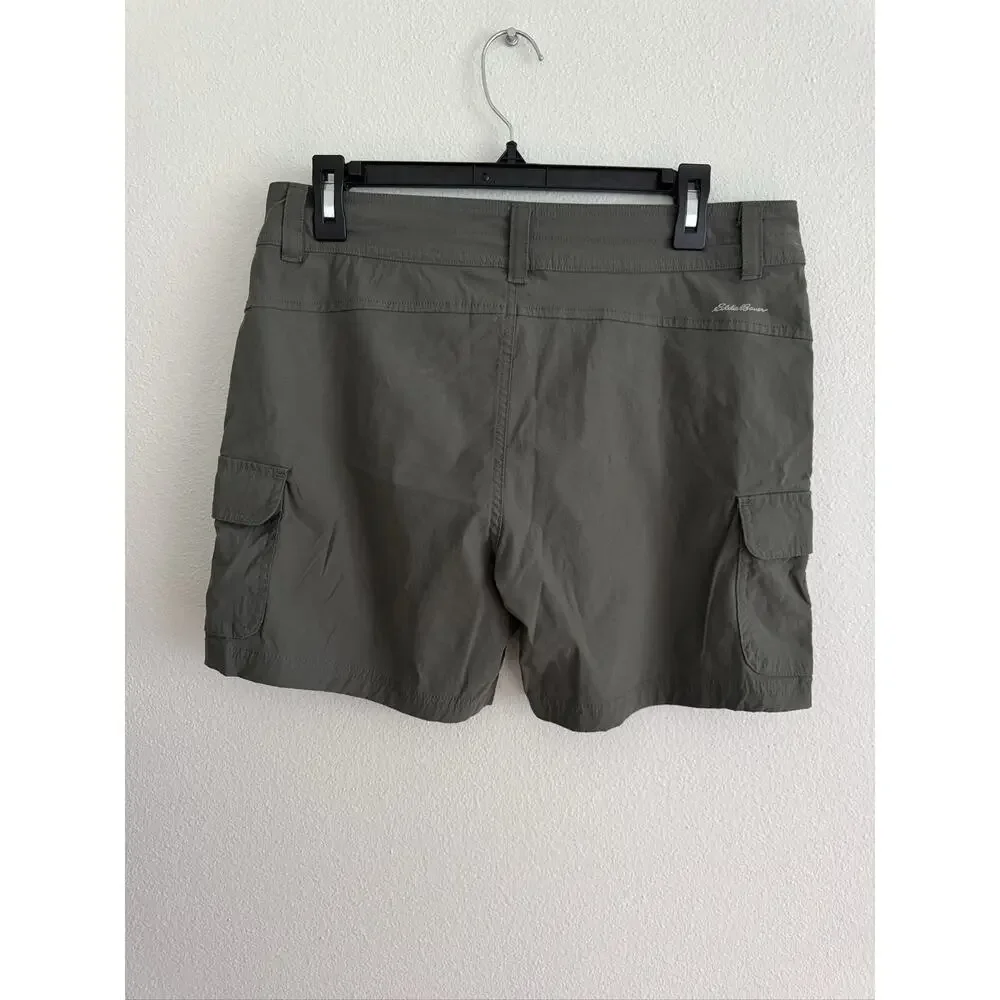 Eddie Bauer Women's 10 Olive Cargo Hiking Trail Shorts - Picture 3 of 6